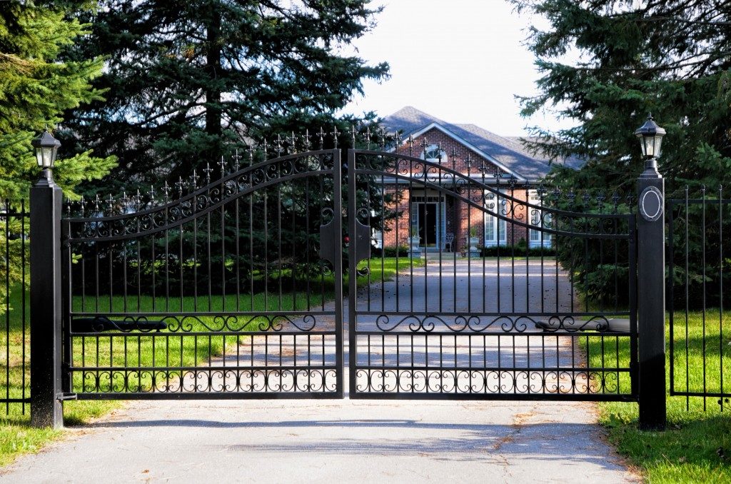 house with iron gate